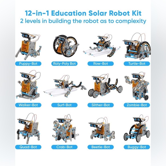 Sillbird STEM 12-in-1 Education Solar Robot Toys for boys 8-13, DIY Building - Picture 8 of 9